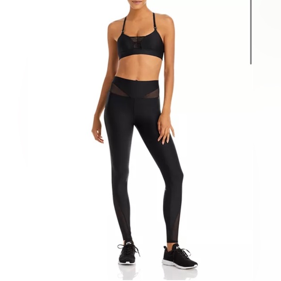 Alo Airlift High Waist Mesh Allure Leggings in Black Size Small - Picture 2 of 11